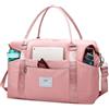 FIORETTO Borsa da viaggio da 32 Litri Borsone Borse da viaggio per il weekend con custodia per trolley, borsa tote da viaggio per donna Polvere Dolce