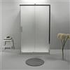 Auria Box Doccia 3 Lati - Cabina Doccia con Porta Scorrevole, Cristallo Temperato 6mm, Trasparente e Anticalcare con Profilo in Alluminio Cromato e Chiusura Magnetica (70x70x70 cm, Opaco)