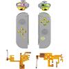 eXtremeRate Multicolore Tasti Luminosi DFS LED Kit per Nintendo Switch Joycon,Pulsanti Direzionali ABXY Trigger Ricambio per NS Switch OLED Joystick Controller(Senza Joycon)-Oro Cromo