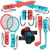 REY Accessori per Nintendo Switch, controller Joy Con, giochi sportivi, 10 in 1