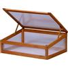 dobar® Fioriera in legno per aiuola rialzata Kubus 2.0 - Fioriera da giardino - 76 x 56 x 20 cm - Marrone