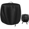 Rilime Copertura per braciere a globo da 91,4 cm per Fissfire, PaPaJet, Ikuby, resistente tessuto impermeabile 420D con rivestimento in PU, nero