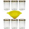 Viva Haushaltswaren Viva-Haushaltswaren - 6 vasetti per conserve, con tappo a vite, imbuto da 210 ml
