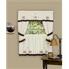 Achim Home Furnishings 147,3 cm da 91,4 cm Cuppa Joe Embellished Cottage Topper con 147,3 cm da 91,4 cm Swaggers for Windows