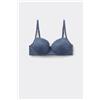 Tezenis Reggiseno Balconcino Leggermente Imbottito In Pizzo Riciclato Wien Donna Blu