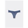 Tezenis Brasiliana Cotone E Pizzo Riciclato Donna Blu