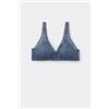 Tezenis Reggiseno Triangolo In Pizzo Riciclato Havana Donna Blu