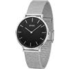 BUREI Orologio ultra sottile Demen minimalista orologio da polso Demen analogico giapponese al quarzo con cinturino in maglia in acciaio inox, regalo per le donne, bianco e oro