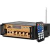 AWKAQUN Amplificatore Bluetooth, Mini Amplificatore Stereo Audio Hifi Bluetooth,Karaoke Mixer,Hi-Fi Digital Amp 2.0 Channel 600W con Ingresso USB/RCA/Scheda SD/per Casa, Auto Audio,Audio Speaker