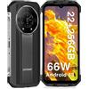 DOOGEE S110 Rugged Smartphone, 22GB RAM+256GB ROM, 10800mAh, 66W Ricarica Rapida, Android 13 Telefono Indistruttibile, 6,6 FHD+ 120Hz 50MP Fotocamera Smartphone Rugged OTG/GPS/NFC/ IP68/ IP69K