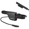 helpers lab 15V 8A 6,33A 4A Caricabatteria da Auto per Microsoft Surface Pro 11/10/9/8/Pro 7/7+/6/5/4/3/X, Surface Go 4/3/2/1, Surface Laptop 7/6/5/4/3/2/1, Surface Book 3/2/1, DC Alimentatore Caricatore da Auto