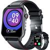 TAOLOON Smartwatch Uomo Con Fitness Orologio Android: 1.96 Digitale Smart Watch Con LED Torcia Bluetooth 100+ Sportive Waterproof Watch Con Contapassi Sonno Calorie Misura Fitness Tracker Per IOS Iphone