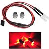 Dilwe Kit Luci LED RC, Fari 2 Pezzi 5mm Accessori LED RC per Auto Modello Drift 1/10(12# Luce Rossa)