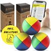 Diabolo Freizeitsport Set di 3 palline da giocoleria da 62 mm con miglio di uccello sostenibile, in finta pelle impermeabile, ideali per bambini e principianti