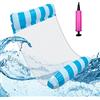 Yi'antai Amaca Galleggiante, Materassino per Piscina 4 in 1, Amaca Mare con Pompa ad Aria, Amaca Gonfiabile Piscina Poltrona Galleggiante Piscina, Letto Galleggiante Amaca Gonfiabile Piscina (Blu)