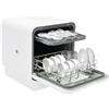 MEELRYD Mini lavastoviglie per 6 coperti, 1100 W, piccola lavastoviglie, controllo touch, funzione di asciugatura extra, per casa, dormitori e camper, colore: bianco