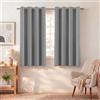 BellaHills Tende Oscuranti per Interni 2 Pezzi 140L x 175A cm, Termiche Isolanti, Anti-Rumore, con Anelli, Ideali per Camera da Letto e Soggiorno, Grigio