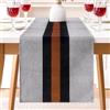 DecorMommt Runner da Tavolo Moderno Design Patchwork Grigio e Nero Runner Tavola Retro Cotone Lino Lavabile - Tovaglia Decorazione per Tavolo da Pranzo, Sala da Pranzo, Picnic, Feste, Cucina - 40x140cm