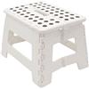 ZOLLNER Sgabello pieghevole - altezza 22 cm - sedia pieghevole - scaletta - per adulti o bambini - cucina, bagno, campeggio, stanza - colore bianco