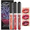 ZDHSOY Set di lucidalabbra glitterato, 3 rossetti glitterati con brillantini, lucidalabbra lucidato, lucidalabbra per donne e labbra (set B)