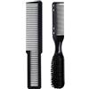 MEGAVOW Set di pettini per capelli da barbiere, spazzola professionale per capelli da uomo, spazzola 2 in 1 per la pulizia dello styling e spazzola per taglio di capelli per parrucchieri e baffi