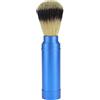 ViaGasaFamido Pennello da Barba da Uomo, Pennello da Barba Blu, Pennello da Barba Portatile da Uomo, Alluminio + Spazzola per Capelli Pulizia del Viso da Viaggio Schiuma da Barba, Forbici per