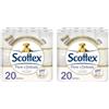 Scottex Carta Igienica Pura e Delicata, Morbida e Assorbente, 5 Veli, PH Neutro, Dermatologicamente Testata, 20 Pz (Confezione da 2)