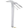 Fdit Zappetta a due punte Zappe Acciaio Mini Rake Manico in gomma Short Claw Rake Coltivatore Attrezzo da giardino Outdoor