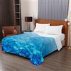 Chickwing Trapuntino Copriletto Trapuntato Matrimoniale Singolo, Chickw11 3D Stampa di Mare Blu Coperta Primaverile Estivo Trapunta Goffrato Coperta Leggera per Camera da Letto (Fiume D,230x280cm)