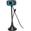 KIMISS Webcam di Streaming USB Manuale Ad Alta Definizione con Luce LED e Telefono per PC, Mac e
