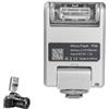 Camnoon Mini Flash per Fotocamera GN8, 4 Livelli di Potenza, Rotazione 105°, Flash 5600K con Filtri Colorati, Riflettori Compatibili con Sony A7 A7II A7III A6400 A6500 A6300 A6000 A5100 (Argento)