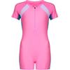 Lancry Costume da bagno per ragazzi e ragazze, costume da bagno intero per bambini, a maniche corte, costume da bagno 6-14 per ragazze, rosa, 10-12 Years