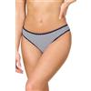 Goldenpoint Donna Costume da Bagno Kaleido - Parte Bassa del Bikini - Slip Fianco Basso in Microfibra Fantasia Geometrica Bicolor Taglia L Colore Blu