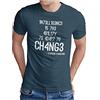 OM3® Hawking Quote - Maglietta da uomo con scritta Intelligence is The Ability to Adapt to Change, taglie dalla S alla 4XL, jeans, L