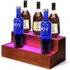 B4Life Scaffale illuminato per bottiglie di liquore, 40,6 cm, 2 ripiani a LED, mensola per bar per liquori