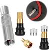 MDLSDE 2 PCS Valvola Tubeless dell'Aria, Valvola per Pneumatici a Tubeless Monopattino Elettrico con Adattatore Estensione per M365 Pro2 Ninebot Max G30 Biciclette Moto Auto e Scooter