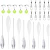 Srvauyea 25 Pezzi Galleggianti Pesca Trota Lago Kit, 5 X Affondante 5 X Sbirolino Galleggiante (6g 8g 10g 12g 15g), 10 Girelle da Pesca e 5 Stopper