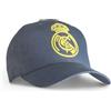 Real Madrid Berretto Blu Acciaio con Griglia Adulto Regolabile Real Madrid - Cowboy/Oro - 2019-2020
