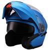 AL Helmets - CASCO MODULARE MOD. 105 COLORE BLU OPACO MISURA L - DOPPIA VISIERA