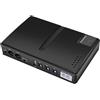 Jectse Batteria di Backup UPS e Protezione Sovratensione, Gruppo di continuità DC1036P 36W 10400mAh, 6 Prese, USB 5V DC 5V 9V 12V POE 15V 24V UPS Intelligente (Spina europea)