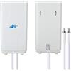 Diyeeni Antenna da pannello 4G LTE TS9 CRC9 SMA 88DBi da 800 MHz a 2600 MHz ad alto guadagno, Antenna Dual Mimo con cavo 2x2m, Amplificatore di segnale Wi-Fi per router WiFi/M(TS9)