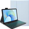 FKQLH Tastiera Custodia per Xiaomi Pad 6S Pro 12,4'', Italiana Layout Tastiera Retroilluminata Rimovibile Magnetic Wireless Bluetooth Cover con Supporto per Xiaomi Pad 6S Pro 12,4 Pollici, Blu