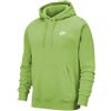 Nike Sportswear Club Fleece Felpa a Maniche Lunghe con Cappuccio, Verde Vivo/Verde Vivo/Bianco, L Uomo