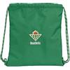 safta REAL BETIS BALOMPIE - Zaino a sacco piatto grande, ideale per bambini di diverse età, tessuto riciclabile, comodo e versatile, qualità e resistenza, 35 x 40 cm, colore verde, Verde, Estándar, Casual