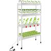 chennnls Hydroponic Site Grow Kit con 108 siti per piante, 4 livelli con pompa ad acqua, sistema di coltivazione idroponica in PVC per alimenti, tubi a U per casa, balcone, giardino, balcone