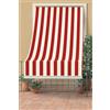 Corredocasa Tenda da Sole a Tinta Unita o Righe da Esterno - Ideale per Balcone Veranda Terrazzo terrazzino casa con Anelli e Ganci Tessuto Resistente (200L x 300A cm (1 Pannelli), Rosso Righe)