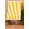 Corredocasa Tenda da Sole a Tinta Unita o Righe da Esterno - Ideale per Balcone Veranda Terrazzo terrazzino casa con Anelli e Ganci Tessuto Resistente (140L x 300A cm (1 Pannelli), Giallo Righe)