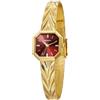 BERNY Orologio da Donna Quadrato Irregolare Quadrante Oro Quartzo Resistente all'Acqua Bracciale