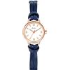 BUREI Mini orologio da donna analogico al quarzo, elegante orologio da polso da donna con cinturino in pelle per donne, Nero, Minimalista (blu)