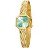 BERNY Orologio da Donna Quadrato Irregolare Quadrante Oro Quartzo Resistente all'Acqua Bracciale